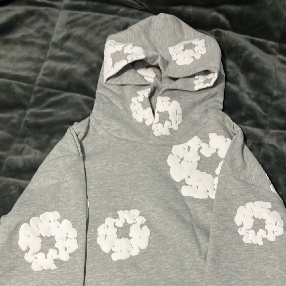 Gray denim tears hoodie